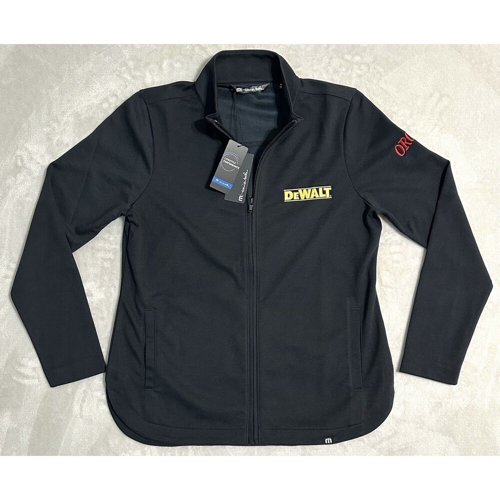 NWT TravisMathew Coveside DeWALT Orgill Women's M Black Full-Zip Jacket Workwear